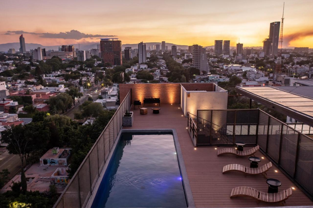 Galeria Flat Rooftop Pool Witgdl Guadalajara Buitenkant foto