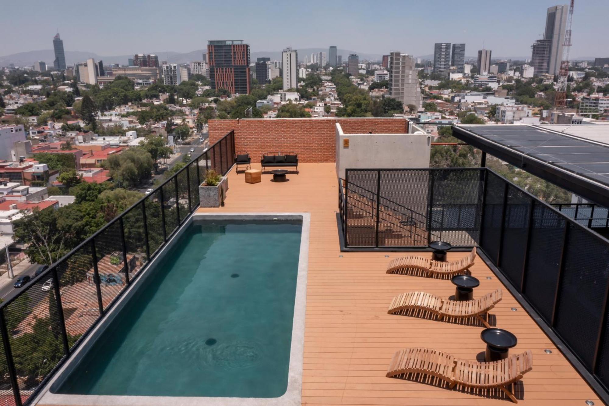 Galeria Flat Rooftop Pool Witgdl Guadalajara Buitenkant foto